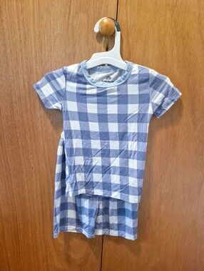 🌼$12 Blue Plaid Short Sleeve Pajamas